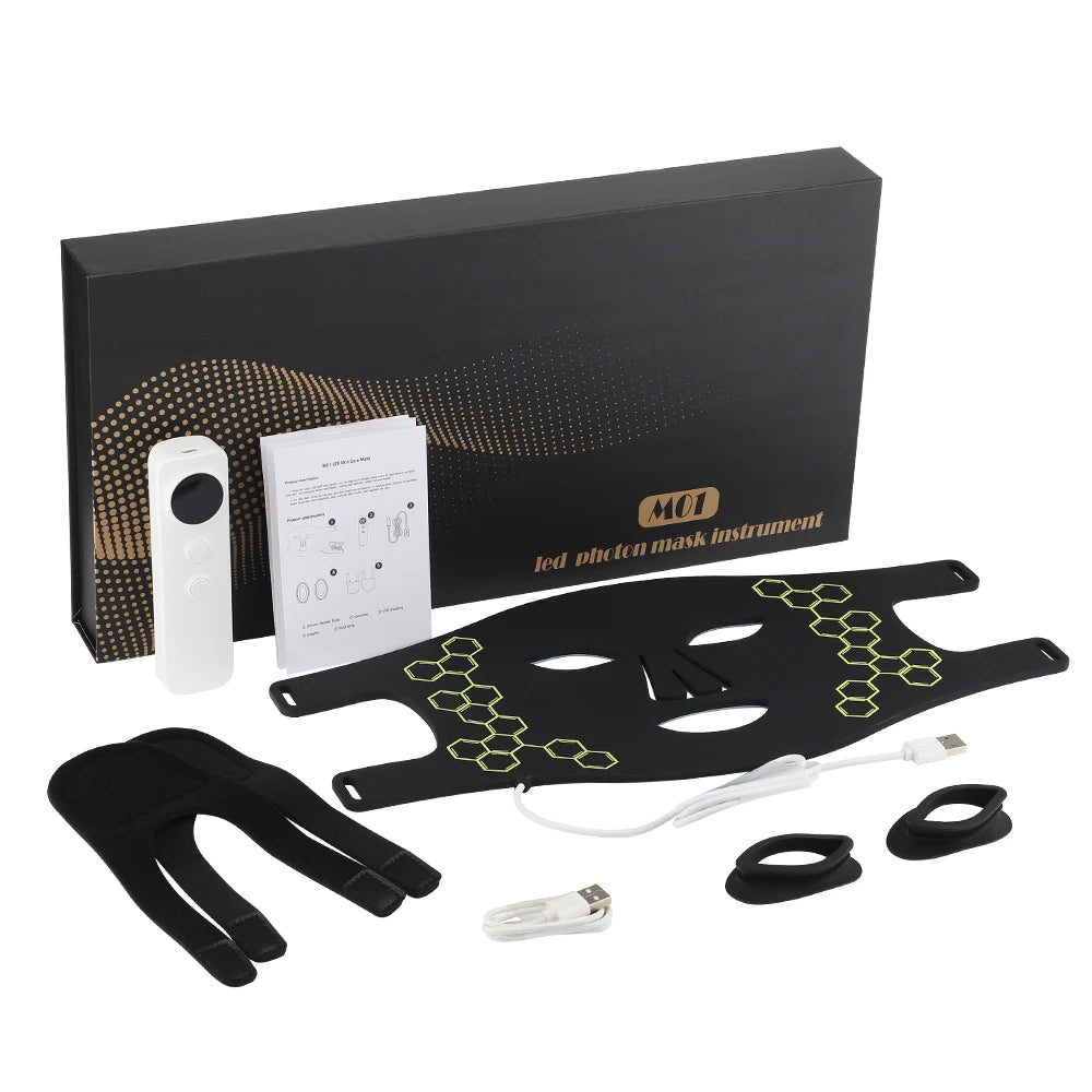 Máscara LED Fóton Beleza 72 Lâmpadas - Máscara Eletrónica USB IPL Rejuvenescimento Linhas Finas