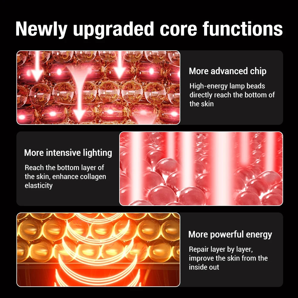Máscara LED Fóton Beleza 72 Lâmpadas - Máscara Eletrónica USB IPL Rejuvenescimento Linhas Finas