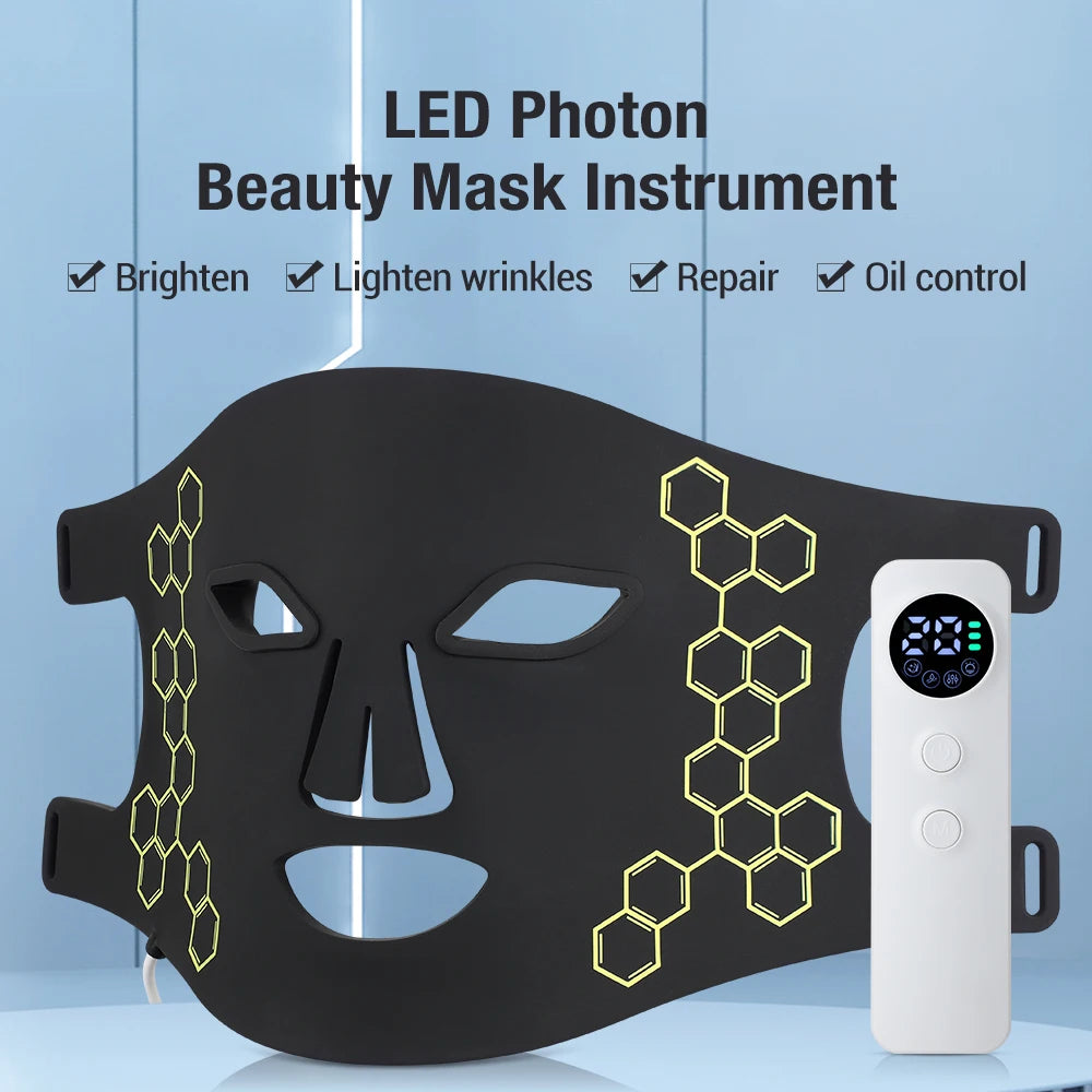 Máscara LED Fóton Beleza 72 Lâmpadas - Máscara Eletrónica USB IPL Rejuvenescimento Linhas Finas
