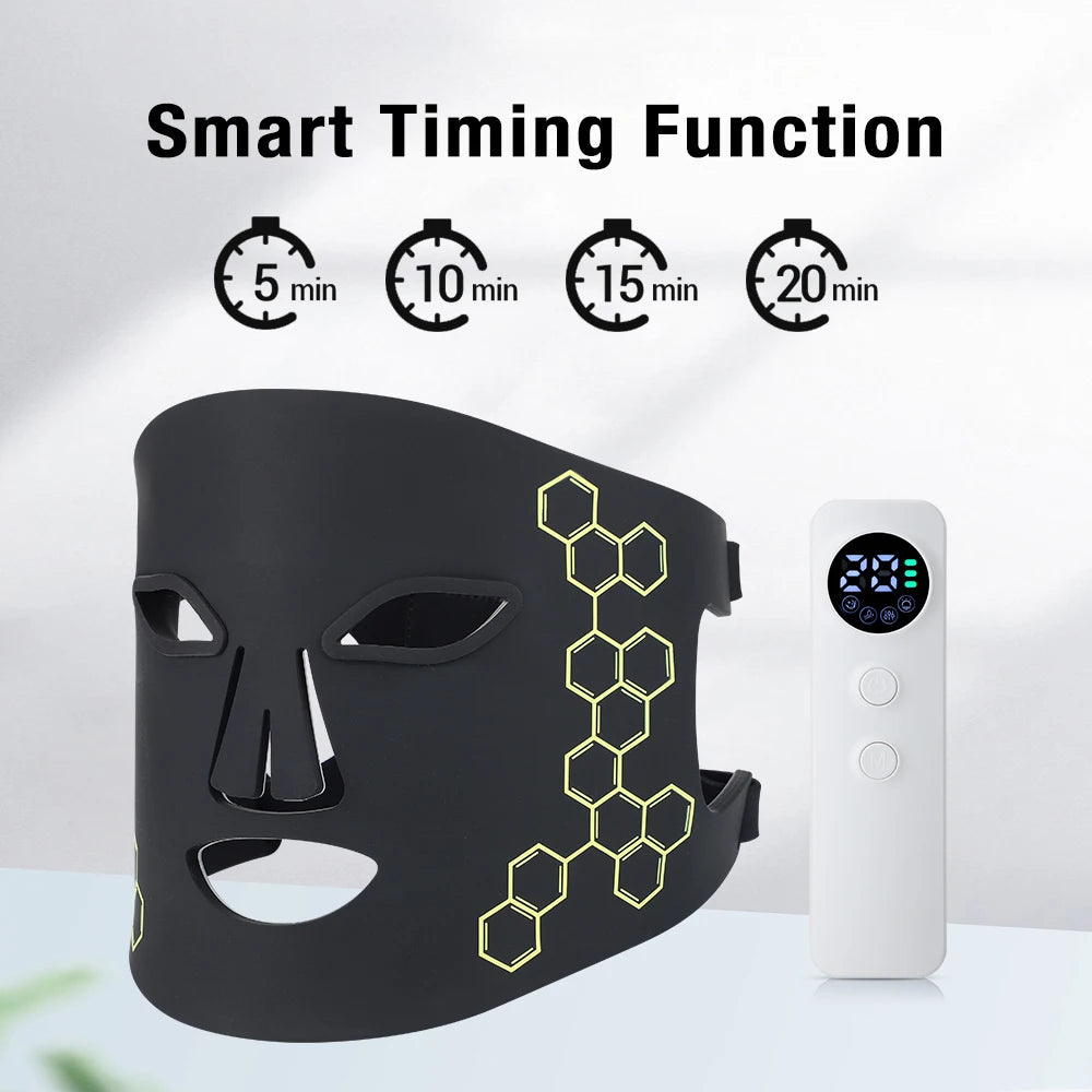 Máscara LED Fóton Beleza 72 Lâmpadas - Máscara Eletrónica USB IPL Rejuvenescimento Linhas Finas