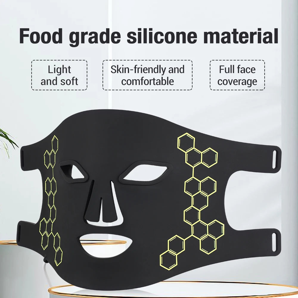 Máscara LED Fóton Beleza 72 Lâmpadas - Máscara Eletrónica USB IPL Rejuvenescimento Linhas Finas
