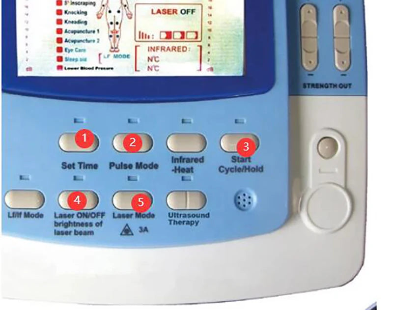 Máquina Terapia Ultrassónica Eletromagnética Pulsada - TENS EMS Fisioterapia 7 Canais Laser