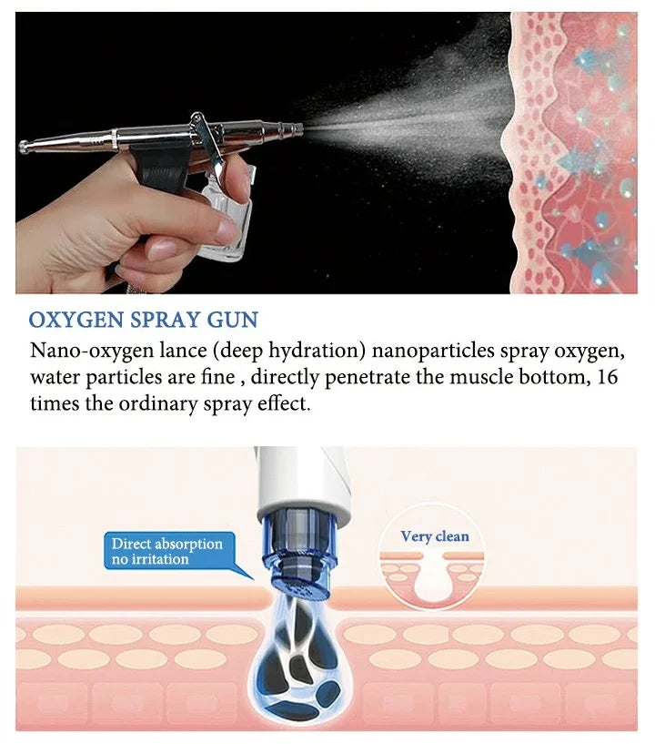 Máquina Hidradermabrasão K 11 em 1 - H2O2 Oxigénio Facial Limpeza Profunda Esfoliação