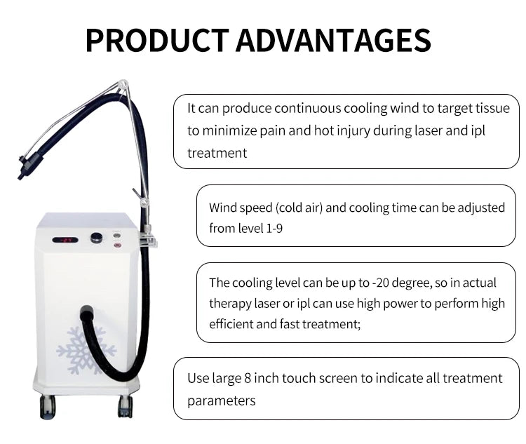 Máquina Air Therapy - Arrefecimento Facial Cryo para Redução de Dor e Anti-Envelhecimento