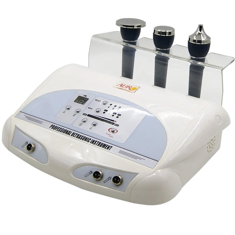 Equipamento Ultrassons Estético Portátil 1MHz - 3 Sondas Rosto e Corpo