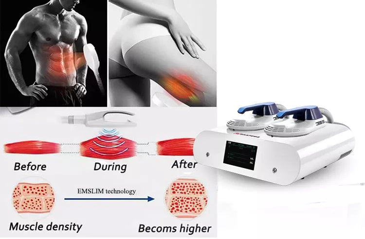 Máquina Body Sculpting Eletromagnética Portátil - Emagrecimento Estimulação Muscular Remoção Gordura