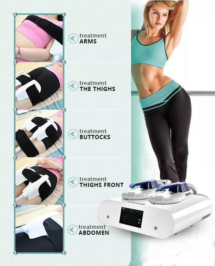 Máquina Body Sculpting Eletromagnética Portátil - Emagrecimento Estimulação Muscular Remoção Gordura