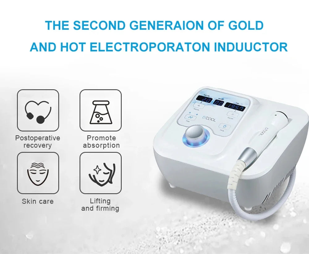 Equipamento D-Cool Electroporação ION - Massageador Crioterapia Facial Profissional
