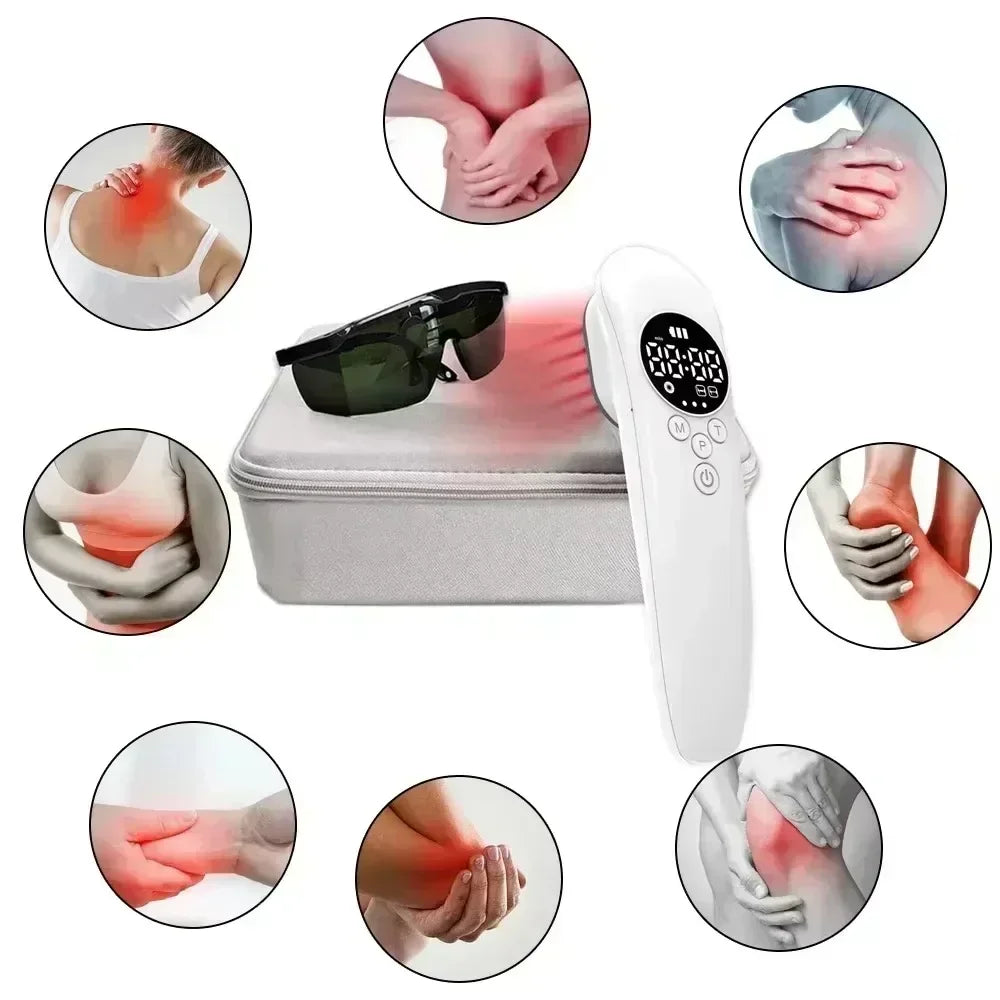 Laser Terapêutico LLLT Profissional 650nm/880nm - Alívio da Dor e Fisioterapia