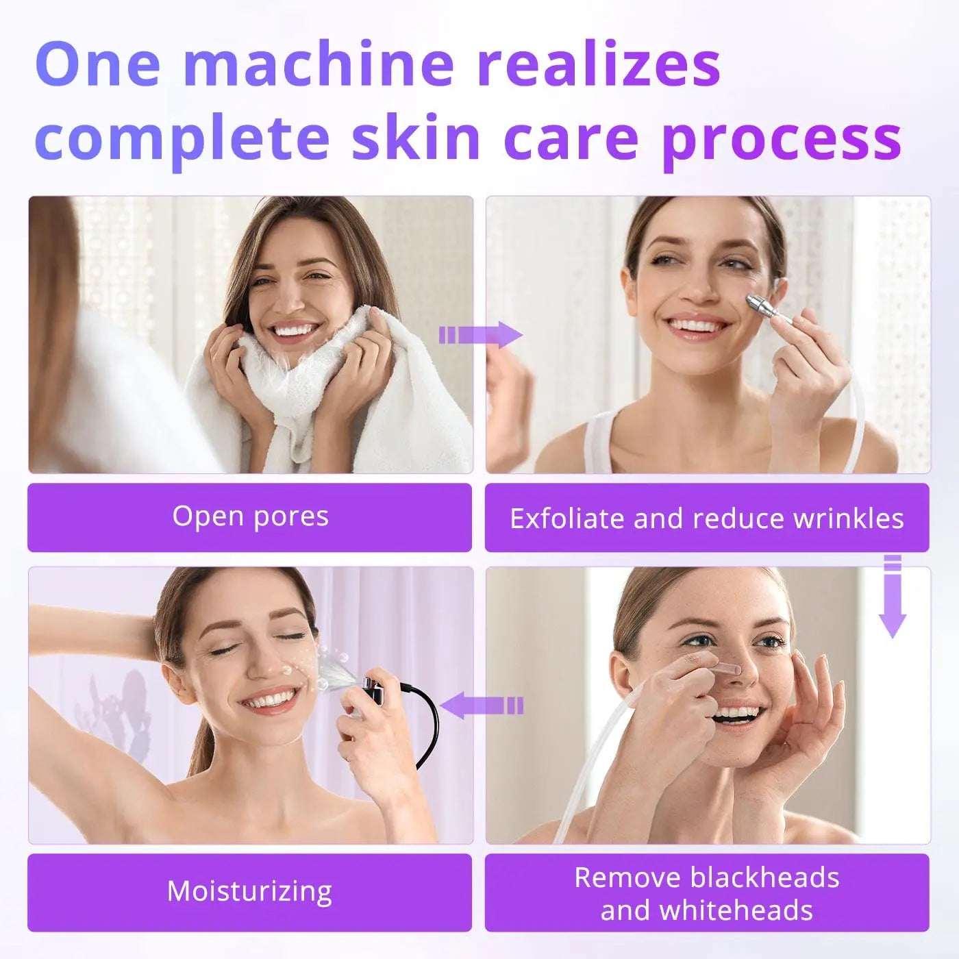 Máquina Microdermoabrasão Diamante Profissional - Peeling Facial Cuidados Pele Remoção Pontos Negros