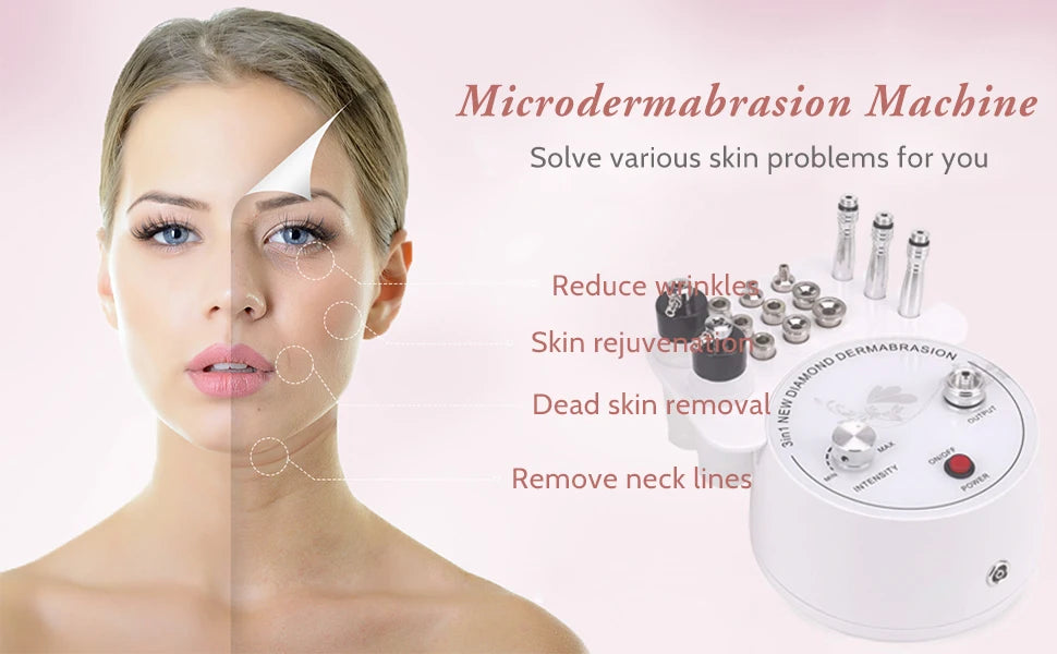 Máquina Microdermoabrasão Diamante Profissional - Peeling Facial Cuidados Pele Remoção Pontos Negros