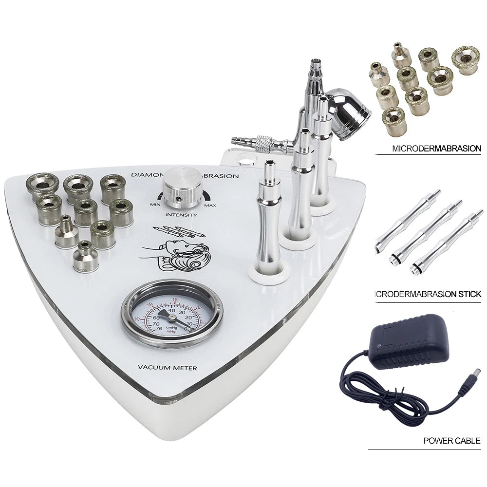 Máquina Microdermoabrasão Facial Beemyi - Pontas Diamante para Rejuvenescimento e Esfoliação