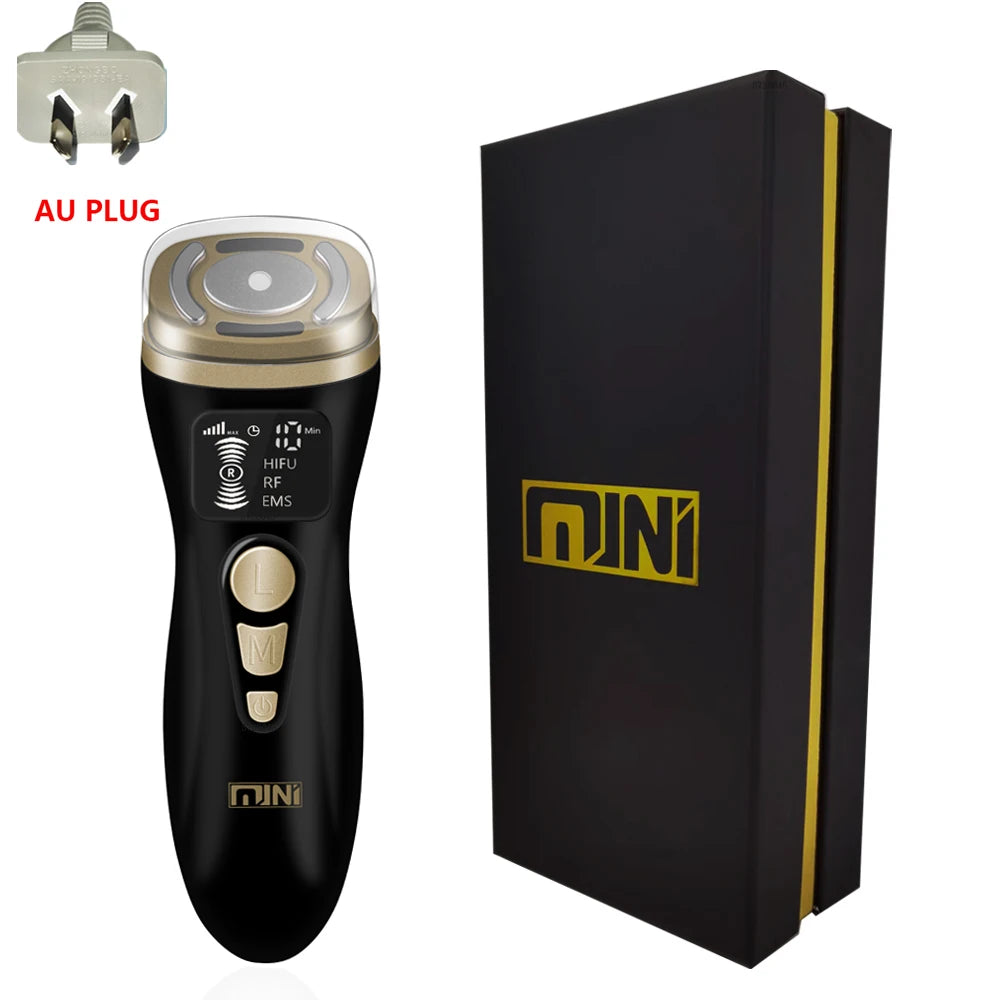 HIFU 2.0 Mini Preto - Ultrassom RF EMS Microcorrente Lifting Facial e Firmeza
