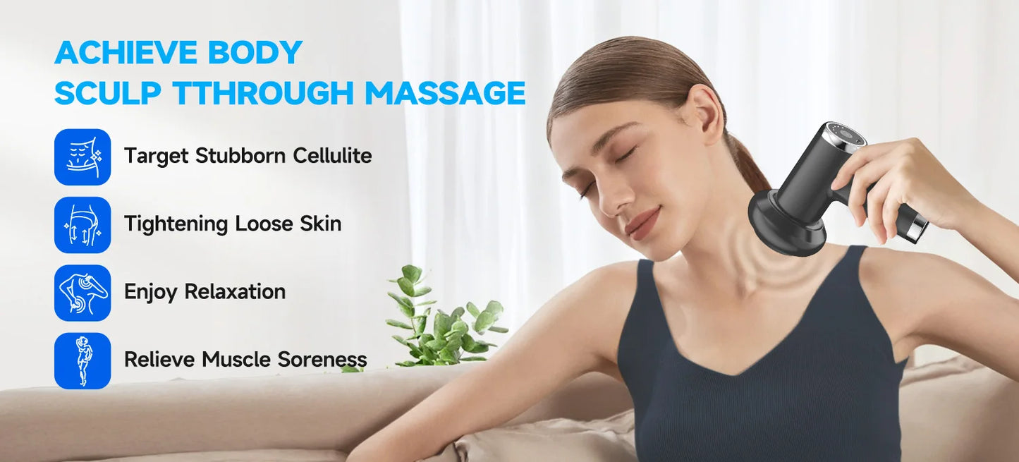 Máquina Body Sculpting Elétrica Anti-Celulite - 5 Cabeças Massagem Rotativa Corpo Inteiro Relaxamento