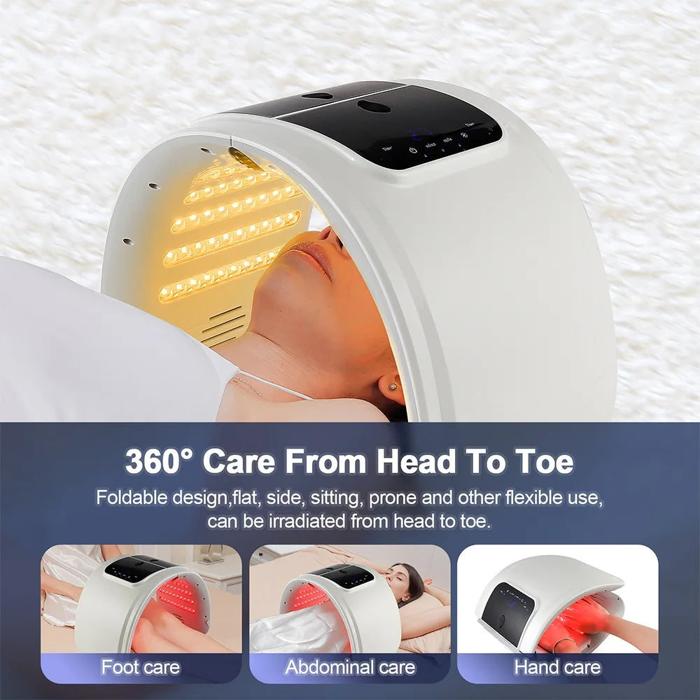 Máquina LED Fóton 7 Cores com Nano Spray - Máscara Hidratante Rosto e Corpo Salão SPA Casa
