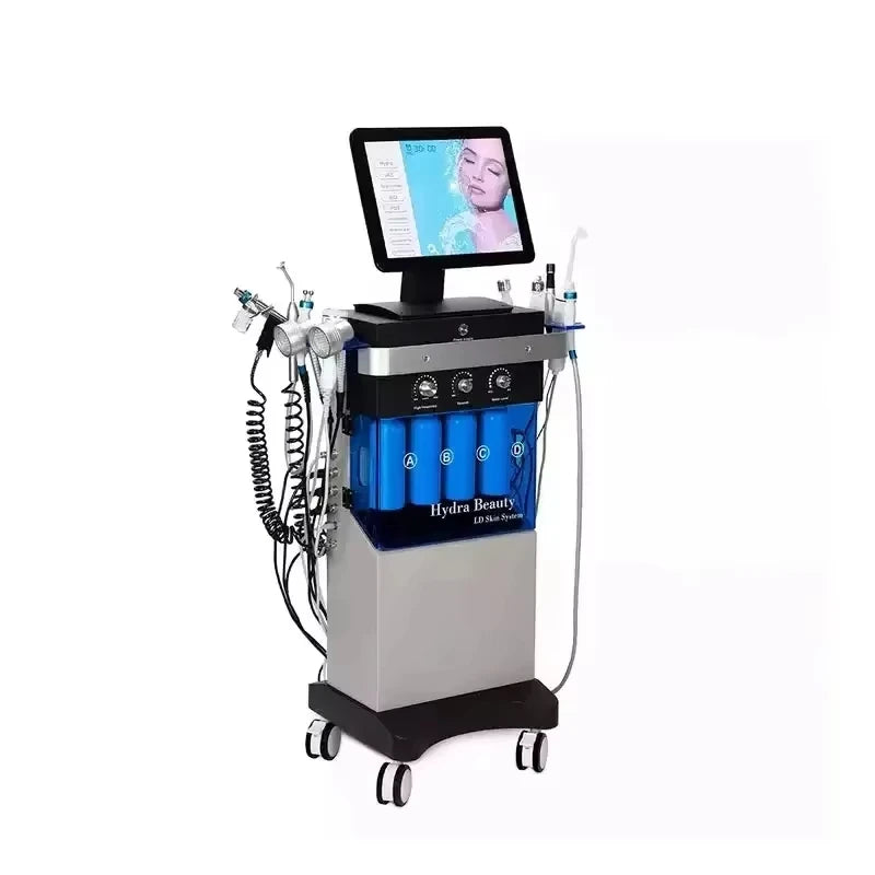Equipamento Estético Feminino 14 em 1 - Oxigenação Bolhas e Hidrodermabrasão Facial