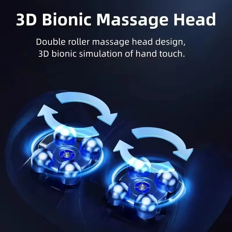 Massageador Elétrico Pés e Pernas - Terapia Aquecimento Shiatsu Compressão Quente Relaxamento