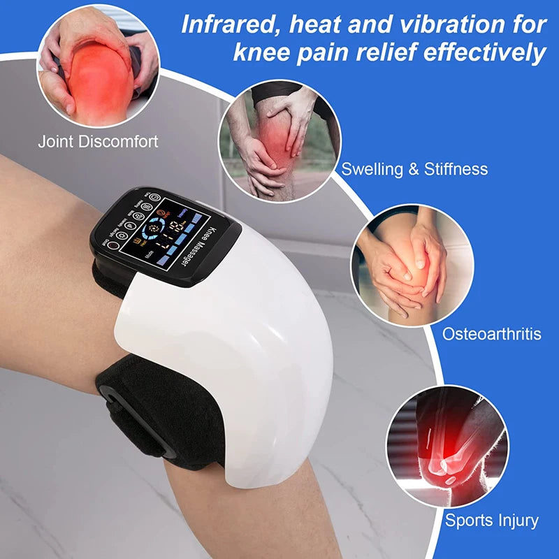 Joelheira Elétrica com Aquecimento - Pressoterapia e Terapia Infravermelha para Artrite
