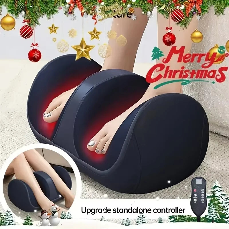 Massageador Elétrico Pés e Pernas - Terapia Aquecimento Shiatsu Compressão Quente Relaxamento