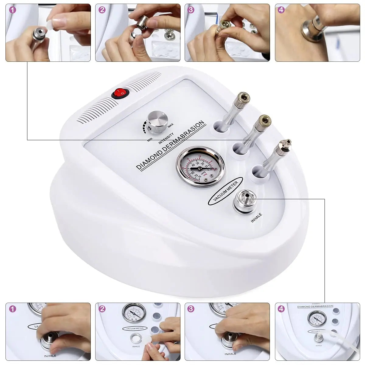 Máquina Microdermoabrasão Diamante Beauty Star - 65-68cmHg Uso Profissional e Doméstico
