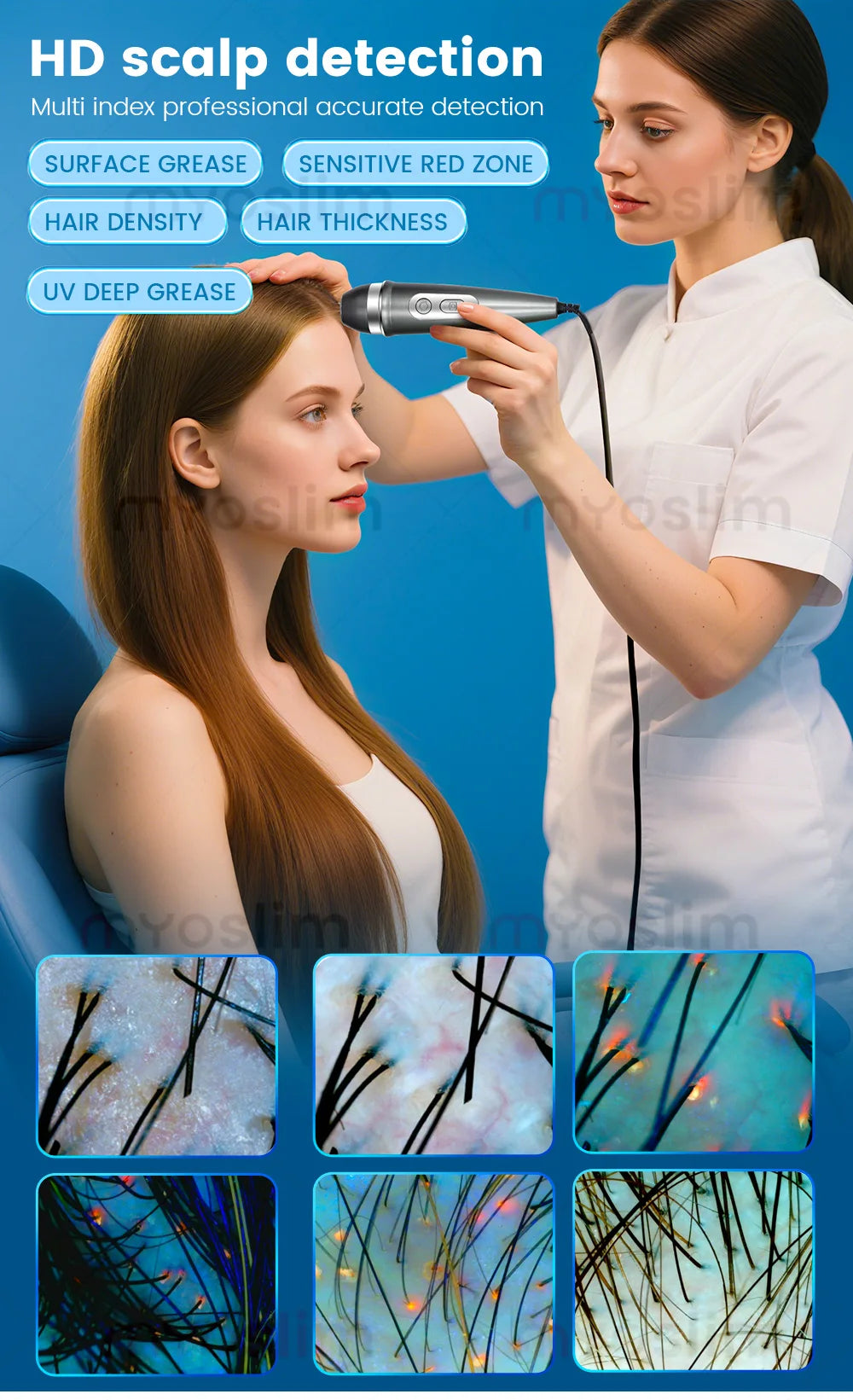 Analisador 3D Facial AI 15.6/21.5 Polegadas - Máquina Análise Pele Inteligência Artificial Scanner Couro Cabeludo