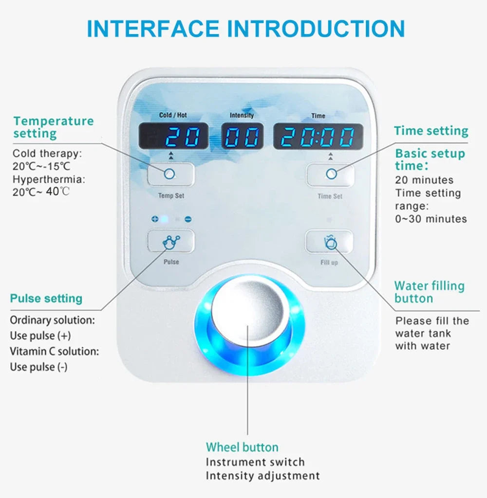 Equipamento D-Cool Electroporação ION - Massageador Crioterapia Facial Profissional