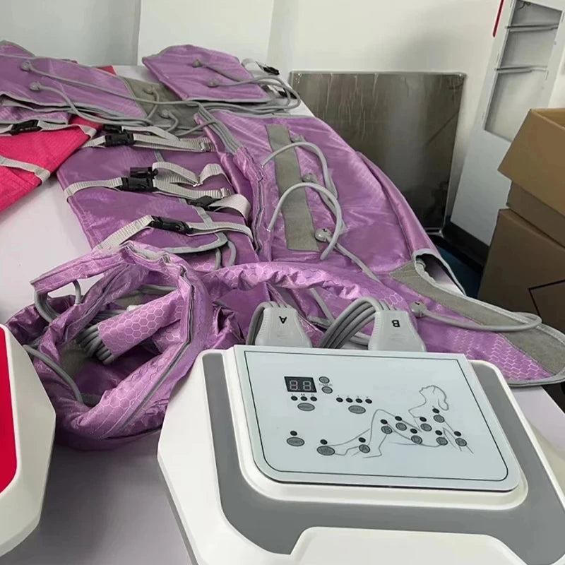 Máquina Pressoterapia Profissional 2024 - Massagem Linfática Braços Pernas Cintura Compressão Ar