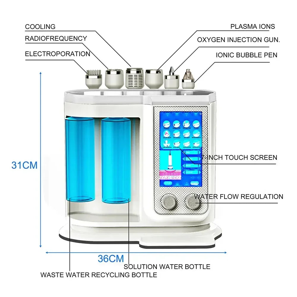 Máquina Hydra Facial Profissional RF Bio Lifting - Microdermoabrasão e Dermoabrasão Aquática