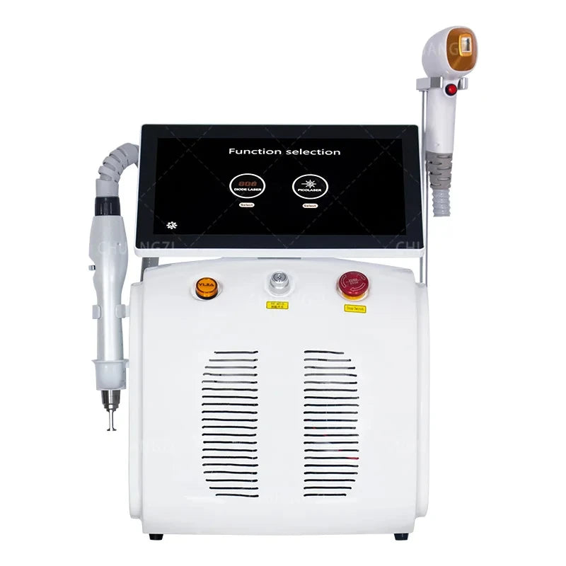 Máquina Laser Diodo Multifuncional 2 em 1 - Depilação e Remoção Tatuagens 3 Comprimentos Onda