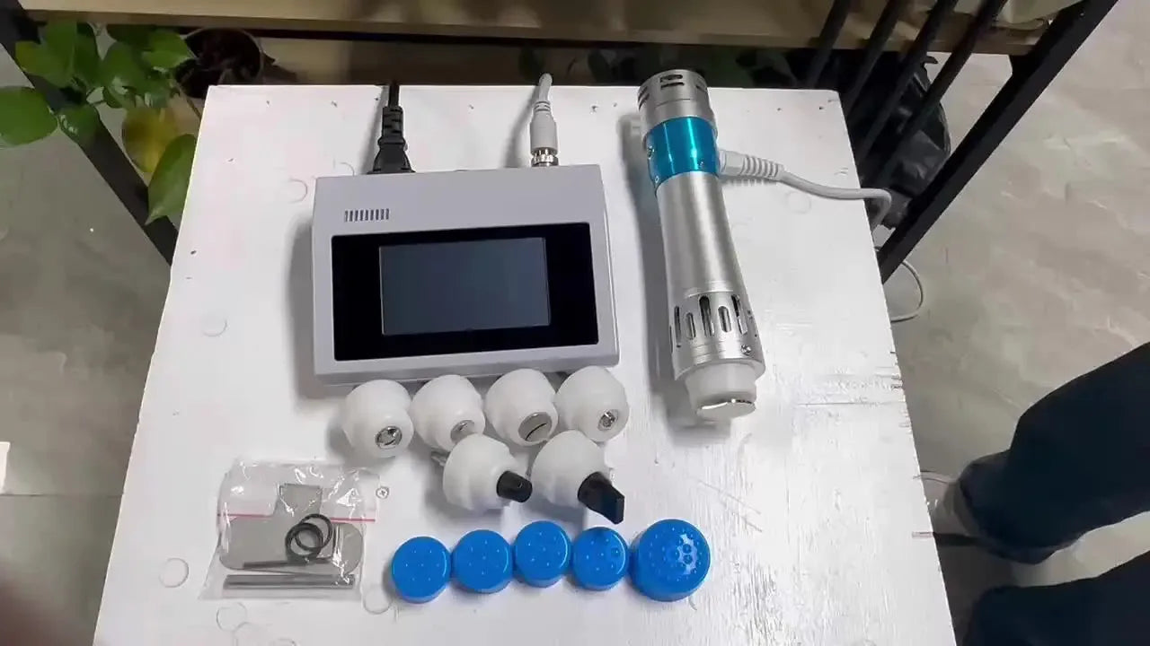 Máquina Terapia Ondas de Choque 300mj - 7 Cabeças Massagem Corporal Fisioterapia Alívio Dor