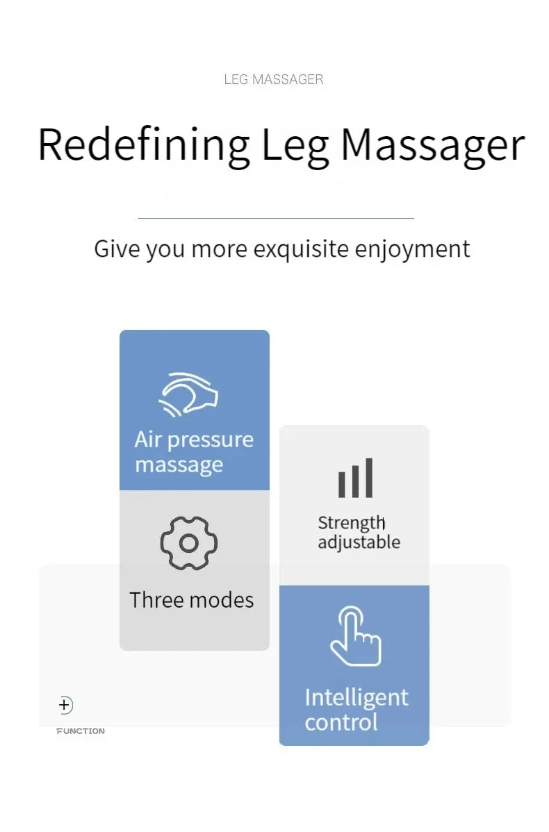 Massageador Elétrico de Pernas e Pés - Pressão de Ar, Shiatsu e Compressão Térmica
