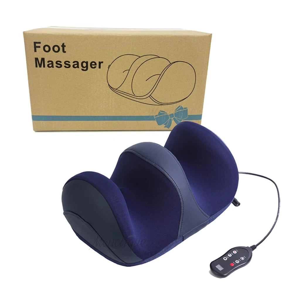 Massageador Elétrico Pés e Pernas - Terapia Aquecimento Shiatsu Compressão Quente Relaxamento