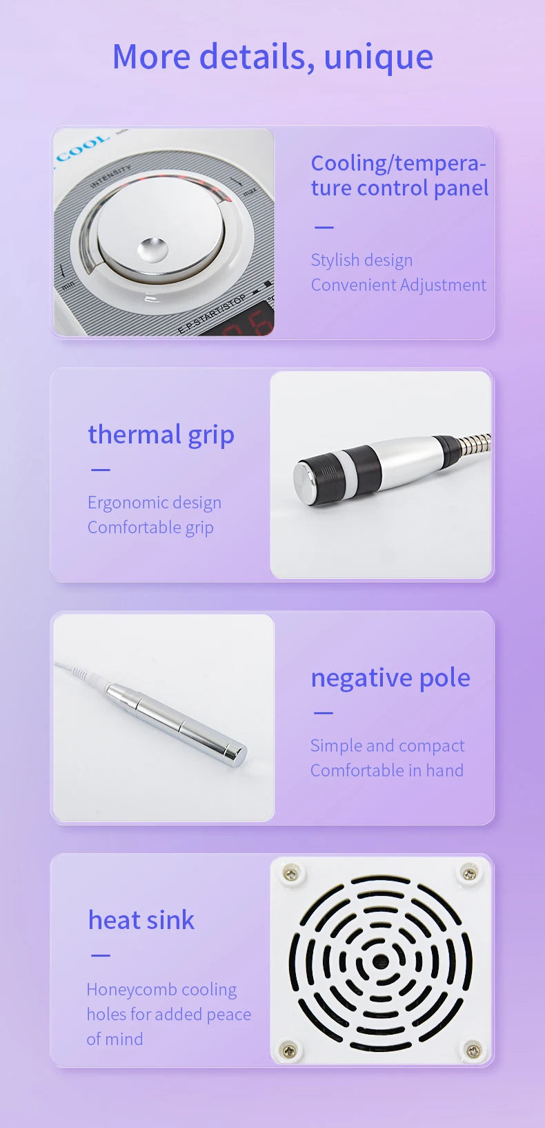 Skin Cool - Máquina de Beleza Facial Cryo-Eletroporação com Lifting e Circulação Linfática