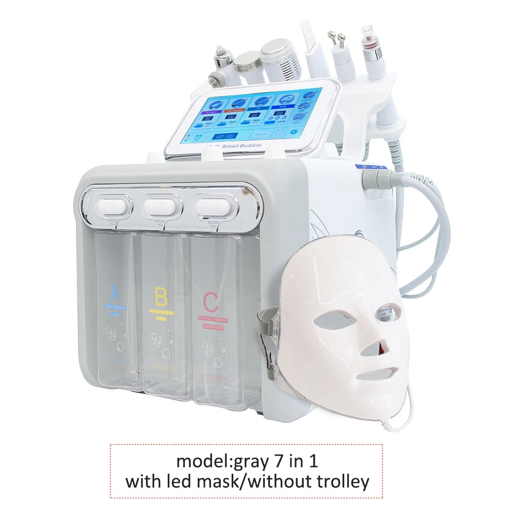 Máquina Hidrodermabrasão Facial H2O2 - Limpeza Profunda com Oxigénio e Peeling Aquático