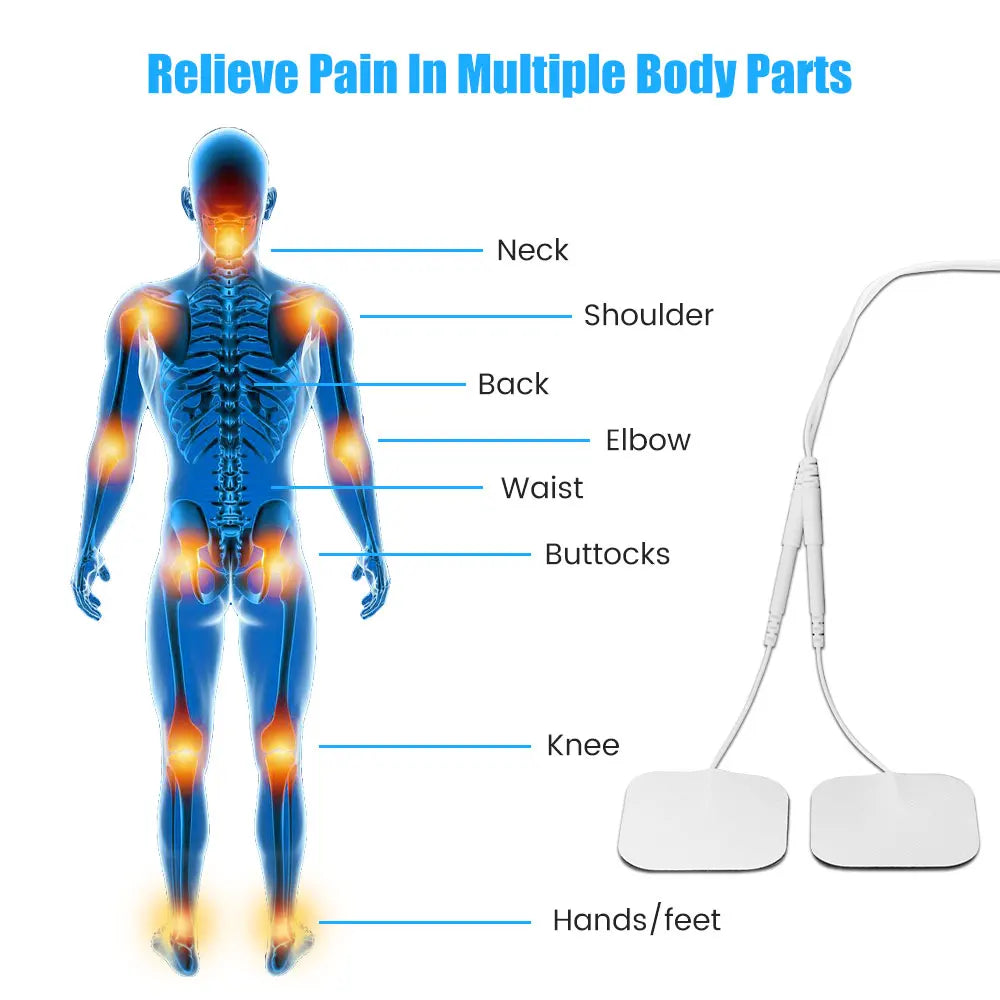 Estimulador Muscular Elétrico EMS 15 Modos - TENS 20 Níveis Fisioterapia Massagem Corporal + Caneta