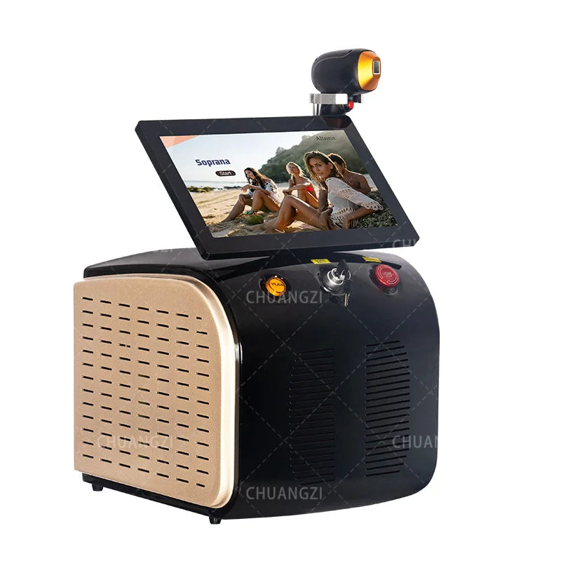 Máquina Laser Diodo Ice Painless 3 Wavelengths 755nm 808nm 1064nm - Depilação Definitiva Todos Tons Pele
