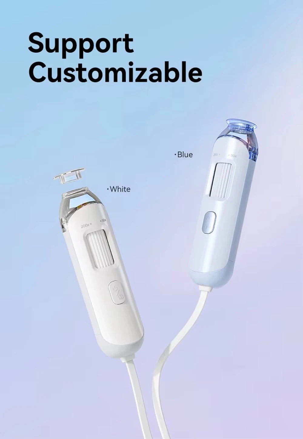 Dermatoscópio Eletrônico Câmera Couro Cabeludo - Analisador Pele Facial Profissional Microscópio Digital Ampliador Poros