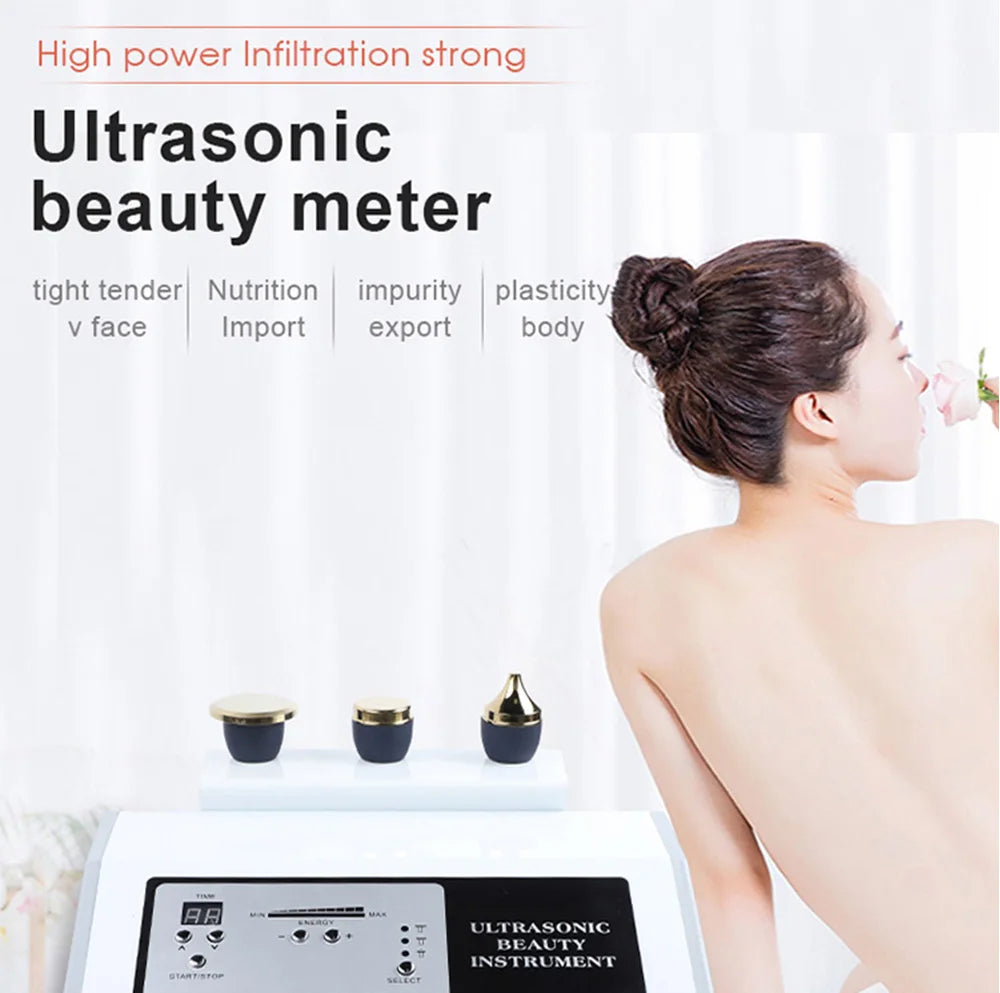 Máquina de Ultrassom 1 MHz para Casa - Terapia Facial e Corporal Anti-Envelhecimento 2024
