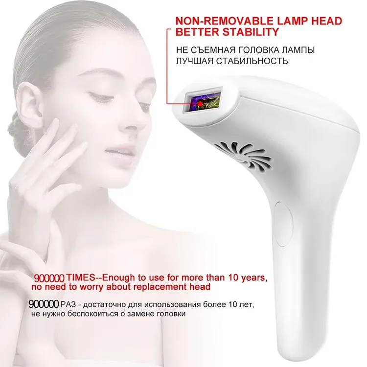 Depilador IPL Profissional Permanente - Remoção Pelos Corpo Inteiro Casa Mulheres 900.000 Flashes