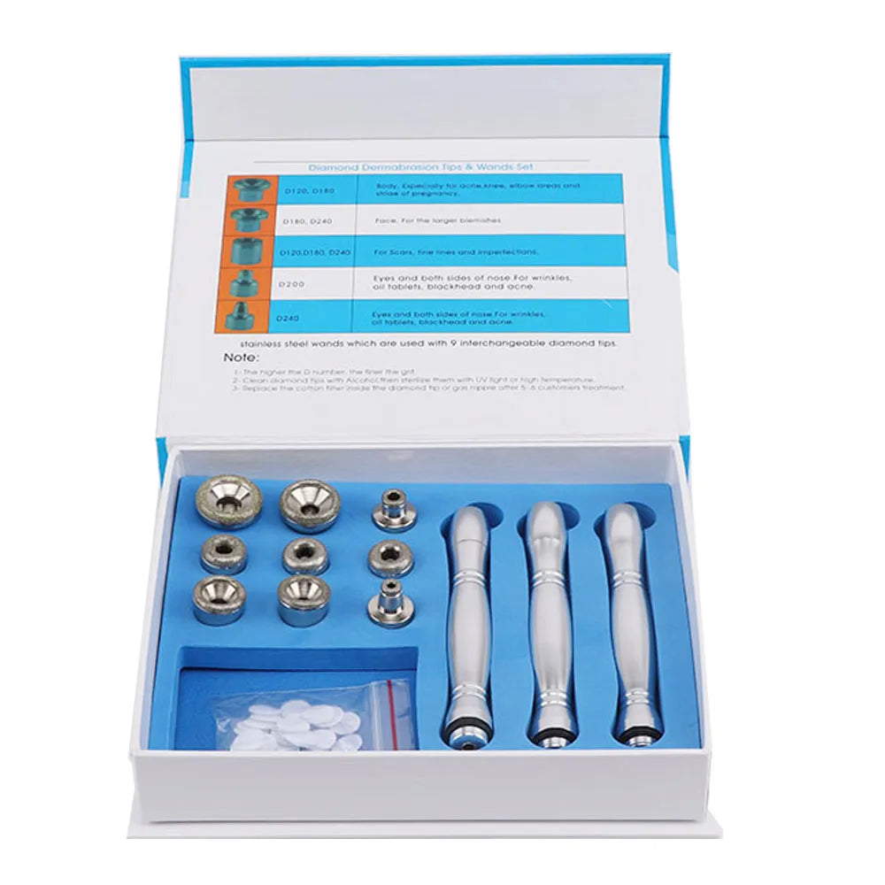Máquina Peeling Microdermoabrasão Diamante VASMOT - Remoção Pontos Negros e Esfoliação Facial SPA