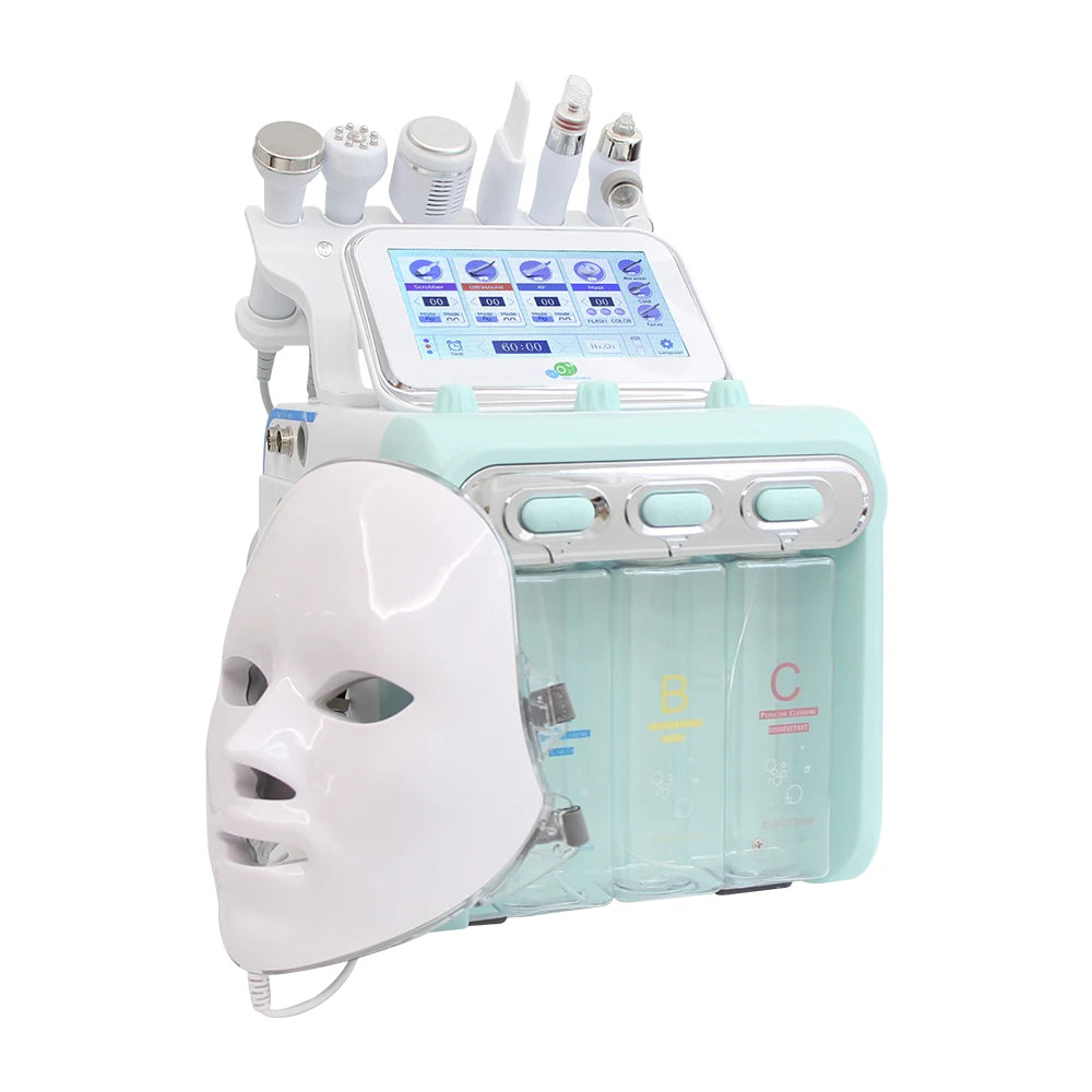 Máquina Hidrodermabrasão Facial H2O2 - Limpeza Profunda com Oxigénio e Peeling Aquático