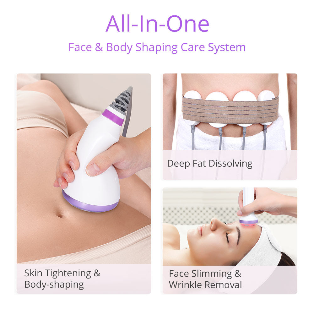 Máquina Cavitação Ultrassónica 5 em 1 - Laser Lipo 30K com Vácuo para Modelagem Corporal