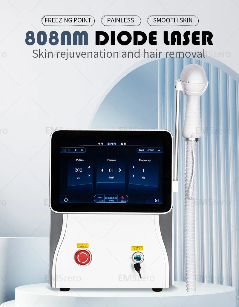 Máquina Laser Diodo Profissional 808nm/755nm/1064nm - Depilação Permanente Indolor Segura Eficaz