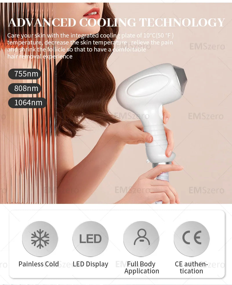 Máquina Laser Diodo Profissional 808nm/755nm/1064nm - Depilação Permanente Indolor Segura Eficaz
