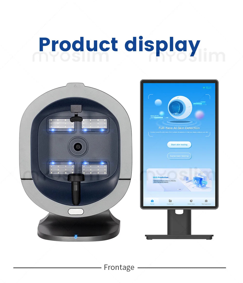 Analisador 3D Facial AI 15.6/21.5 Polegadas - Máquina Análise Pele Inteligência Artificial Scanner Couro Cabeludo