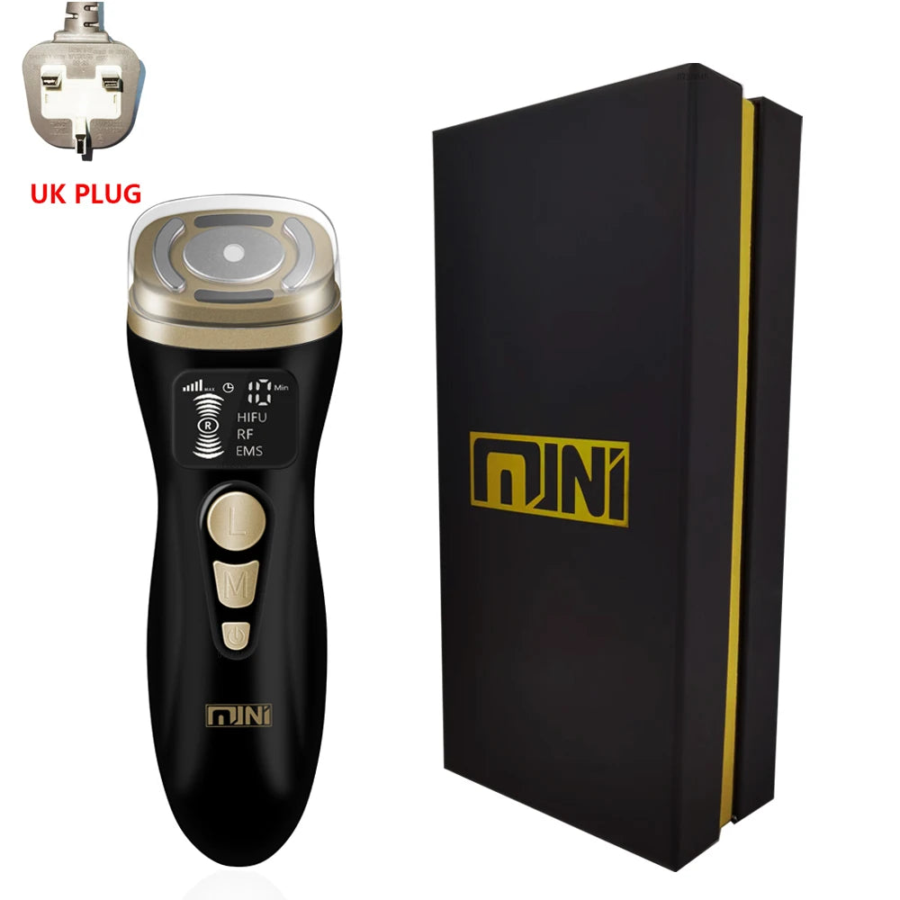 HIFU 2.0 Mini Preto - Ultrassom RF EMS Microcorrente Lifting Facial e Firmeza