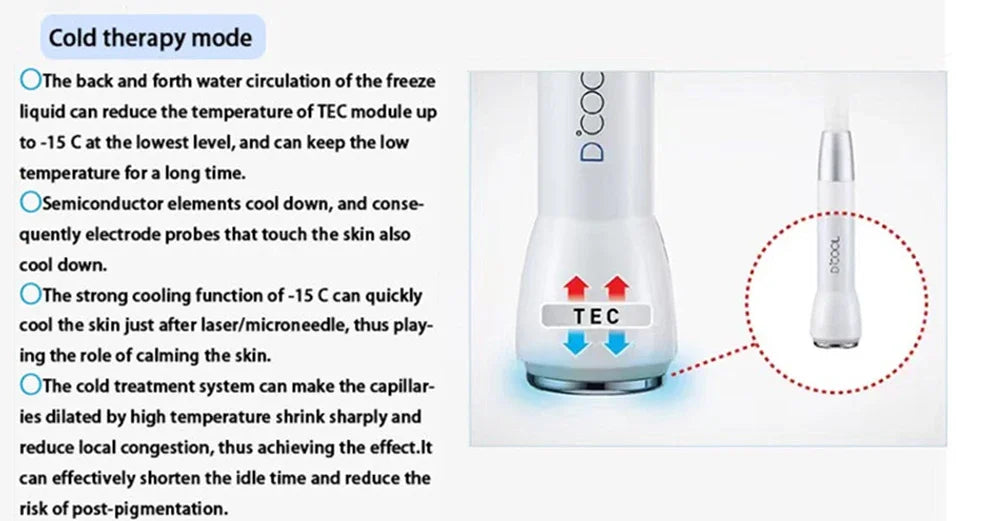 Equipamento D-Cool Electroporação ION - Massageador Crioterapia Facial Profissional