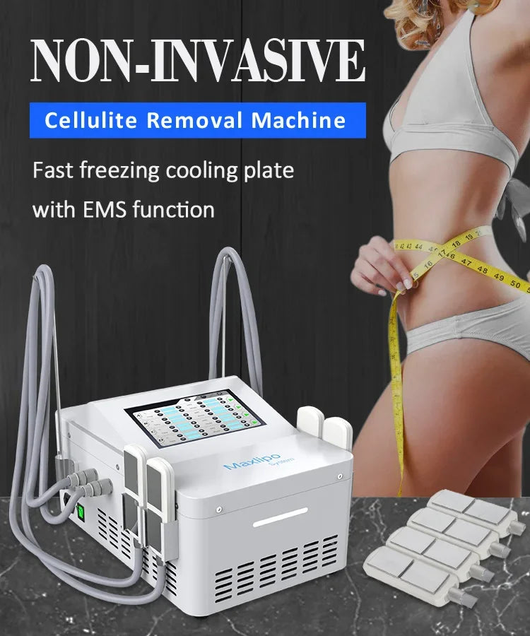 Máquina Criolipolise EMS com Estimulação Muscular - Equipamento Profissional Modelação Corporal