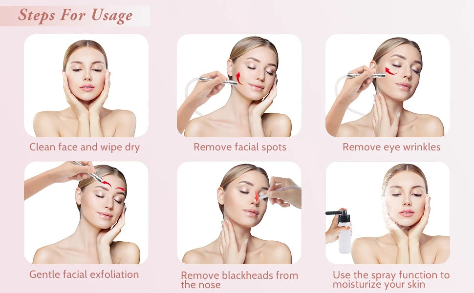 Máquina Microdermoabrasão Diamante Profissional - Peeling Facial Cuidados Pele Remoção Pontos Negros