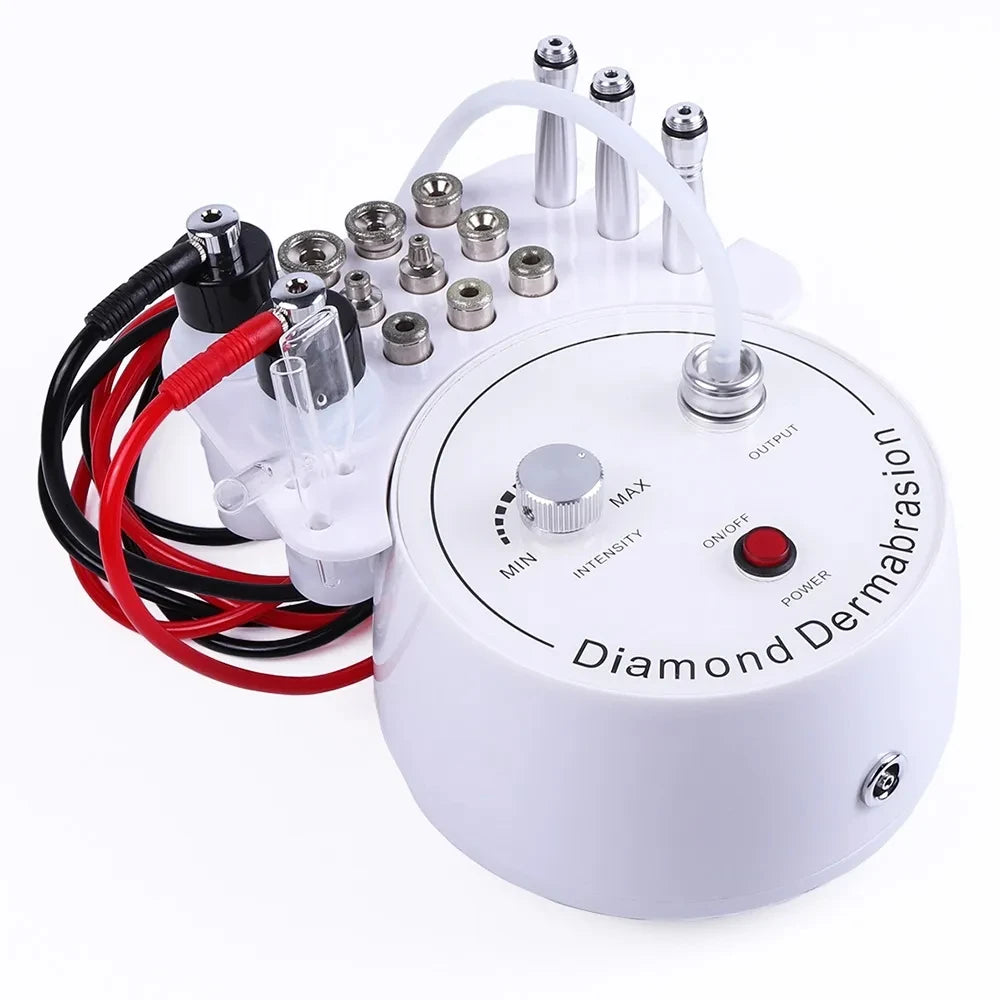 Máquina Microdermoabrasão Diamante 3 em 1 - Spray Água Esfoliação Remoção Rugas Peeling Facial